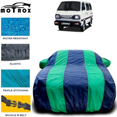 MoTRoX Car Cover For Maruti Suzuki Omni (With Mirror Pockets)(Green, Blue)