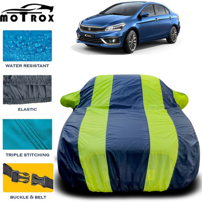 MoTRoX Car Cover For Maruti Suzuki Ciaz (With Mirror Pockets)(Green, Blue)