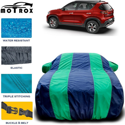 MoTRoX Car Cover For Kia Sonet (With Mirror Pockets)(Green)