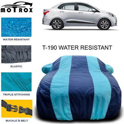 MoTRoX Car Cover For Hyundai Xcent (With Mirror Pockets)(Blue)