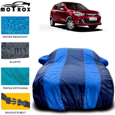 MoTRoX Car Cover For Maruti Suzuki Alto K10 (With Mirror Pockets)(Blue)