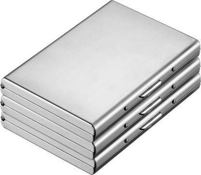 izone 30 Card Holder(Set of 3, Silver)