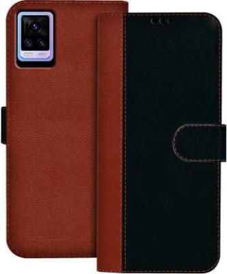 Mycos Flip Cover for Vivo V20 Pro(Black, Brown, Shock Proof, Pack of: 1)