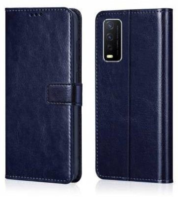 SCAMPY Flip Cover for Vivo Y20i(Blue, Shock Proof, Pack of: 1)