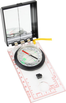 Care 4 Folding Multifunctional Compass Mirror Meter Magnifier Compass(Black)