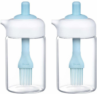 Femora Glass Utility Container  - 200 ml(Pack of 2, Blue)