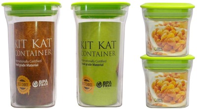 Kotak Sales Plastic Grocery Container  - 1100 ml, 600 ml(Pack of 2, Green)