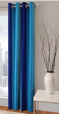Achintya 153 cm (5 ft) Polyester Blackout Window Curtain Single Curtain(Striped, Blue)