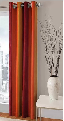 153 cm (5ft) Window Curtain(Orange)