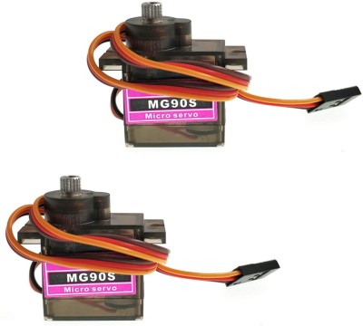 IDUINO 2pcs MG90S 9g Metal Gear Micro Tower Pro Servo Upgraded SG90 Digital Micro Servos for RC Vehicle Helicopter Boat Car Models Motor Control Electronic Hobby Kit