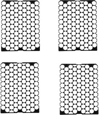 TPENT 18650 Lithium-Ion Battery Spacer A-Grade ABS + PU Holder FOR Battery assembling (BATTERY CELL HOLDER’S) (ZigZag) (9X10 Dimensions) (PACK OF 4 PCS) Interconnect Electronic Hobby Kit