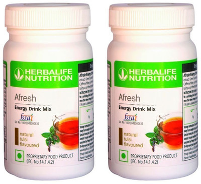 HERBALIFE Afresh Energy Drink Mix - Tulsi Flavor 2 PCS PACK For Weight Loss Energy Drink(2x50 g, Tulsi Flavored)