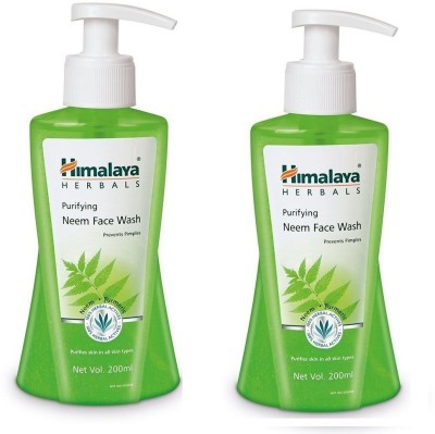 HIMALAYA Herbals Purifying Neem  200 ml, Pack of 2 Face Wash(200 ml)