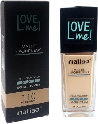 maliao Love Me Liquid Foundation Matte with Poreless IWhite Ivory Foundation(White Ivory, 30 ml)