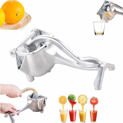 OLMARTT Steel Steel Hand Juicer Aluminium, Steel Hand Juicer Stainless Steel Manual Fruit Juicer Hand juicer, Fruit juicer Manual juicer Instant juicer Hand Juicer(Silver)