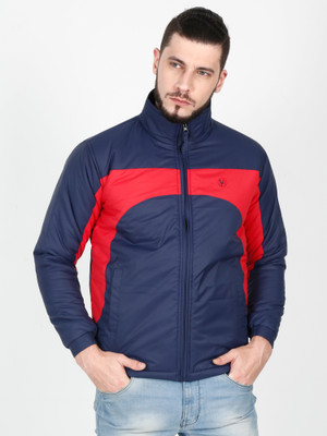 full sleeve solid men blue denim jacket