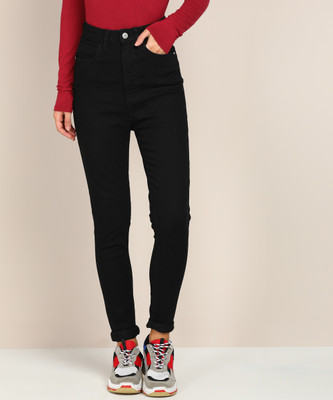 Flying Machine Super Skinny Women Black Jeans