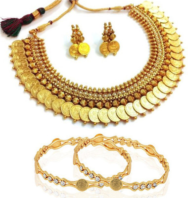 ZENEME Alloy Gold Jewellery Set(Pack of 1)