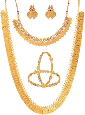 ZENEME Alloy Gold Jewellery Set(Pack of 2)
