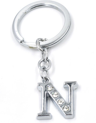 AFH Stylish Letter N Simple Alphabet Key Ring Key Chain Key Chain
