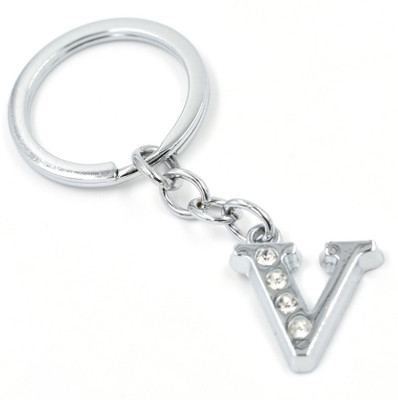 AFH Stylish Letter V Simple Alphabet Key Ring Key Chain Key Chain