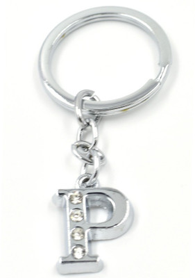 AFH Stylish Letter P Simple Alphabet Key Ring Key Chain Key Chain