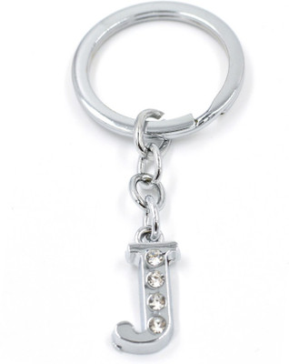 AFH Stylish Letter J Simple Alphabet Key Ring Key Chain Key Chain