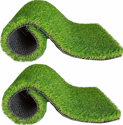 GD GUPTA AND COMPANY Artificial Grass Floor Mat(Green, Small, Pack of 2)