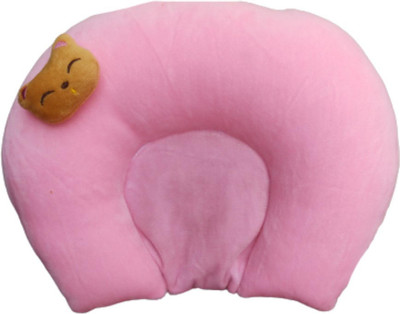 Mega Style Mustard Seeds, Polyester Fibre Baby Pillow Pack of 1 Solid(Pink)