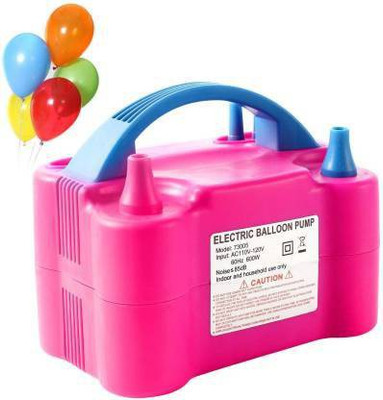 zfocus Multicolor ELECTRIC BALLOON PUMP , RIBBON & GLUE DOT Balloon Pump(Pink)