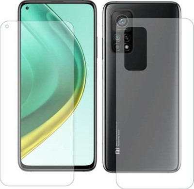 RUNEECH Front and Back Screen Guard for MI 10T, REDMI MI 10T(Pack of 2)