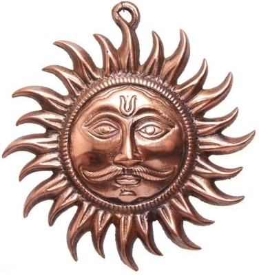 NAVYAKSH Metal Vastu Sun Mask Wall Hanging Decorative Showpiece  -  25 cm(Iron, Copper)