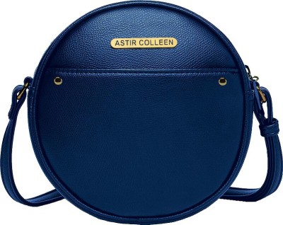 ASTIR COLLEEN Blue Sling Bag Vegan Leather Women's & Girl's Sling Bag - Round Bag