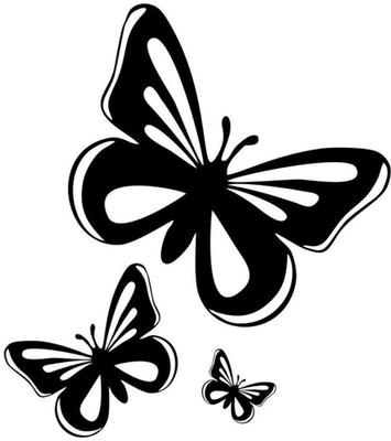 amazinghubsolution 60 cm a...decorativebutterfly Self Adhesive Sticker(Pack of 1)