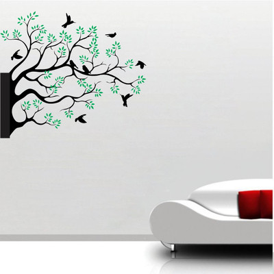 VCREATE DECOR 58 cm Tree design Removable Sticker(Pack of 1)