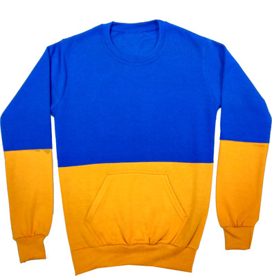 IndiWeaves Full Sleeve Color Block Boys Sweatshirt