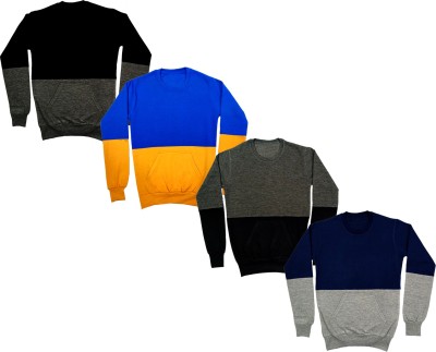 KAYU Full Sleeve Solid Boys & Girls Sweatshirt