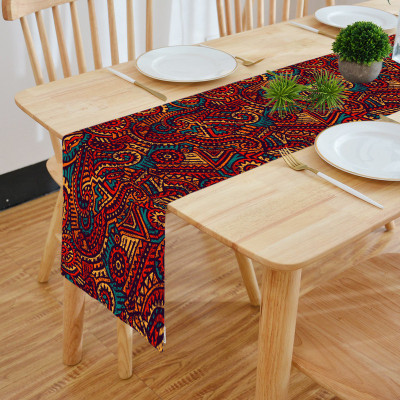 HOMADORN Multicolor 152 cm Reversible Table Runner(Cotton)