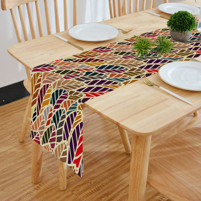 HOMADORN Multicolor 182 cm Reversible Table Runner(Cotton)