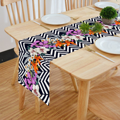 HOMADORN Multicolor 182 cm Reversible Table Runner(Cotton)