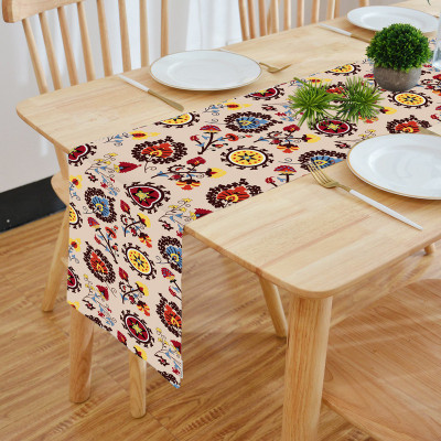 HOMADORN Multicolor 182 cm Reversible Table Runner(Cotton)
