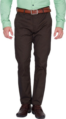 HIGHLANDER Slim Fit Men Brown Trousers