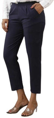 Dexus Regular Fit Women Dark Blue Trousers