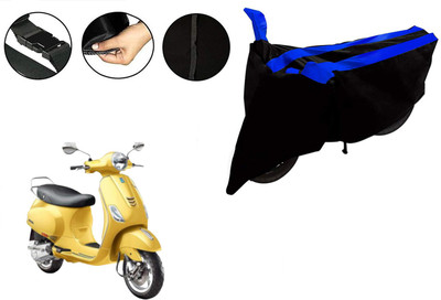 VTF Two Wheeler Cover for Piaggio(Vespa VXL, Black, Blue)