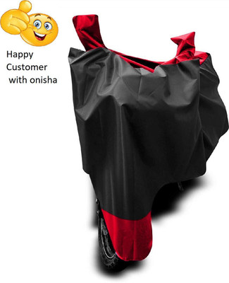 Onisha Two Wheeler Cover for TVS(Star Euro, Red)