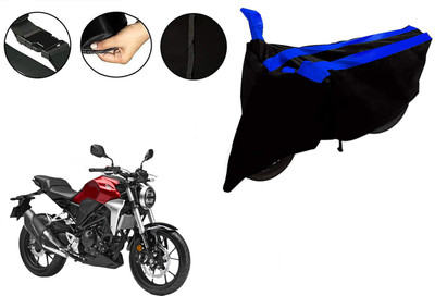 VTF Two Wheeler Cover for Honda(CB300R, Black, Blue)