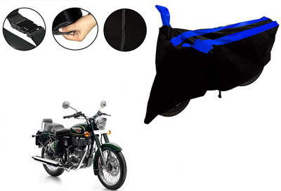 VTF Two Wheeler Cover for Royal Enfield(Bullet 500, Black, Blue)