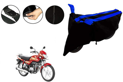 VTF Two Wheeler Cover for Hero(HF Deluxe, Black, Blue)