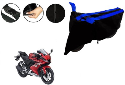 VTF Waterproof Two Wheeler Cover for Yamaha(YZF R15 Ver 2.0, Black, Blue)