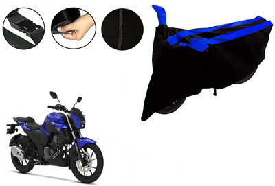 VTF Two Wheeler Cover for Yamaha(FZ16, Black, Blue)